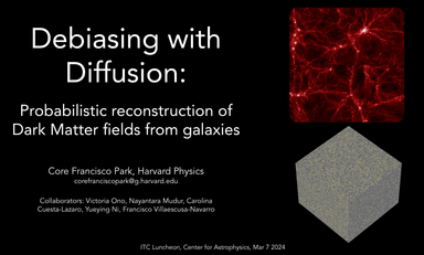 Debiasing with Diffusion: Probabilistic reconstruction of Dark Matter fields from galaxies